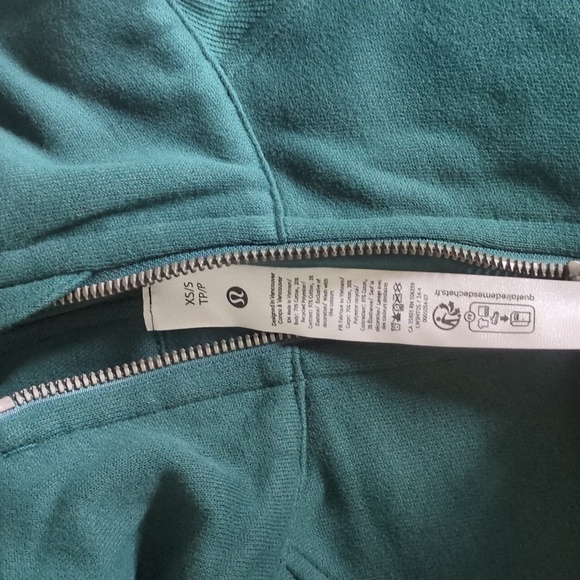 NWOT Lululemon Scuba Oversized Half-Zip Hoodie Storm Teal Size XS/S - Picture 2 of 4